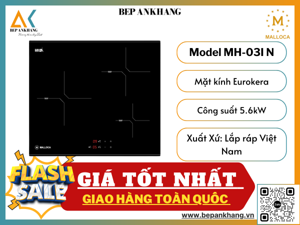 Bếp Từ 3 Vùng Nấu Malloca MH-03I N - Spain